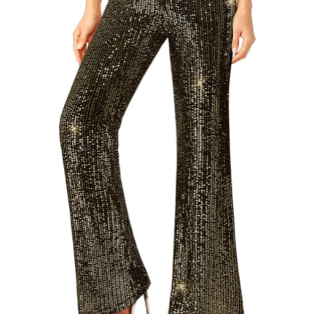Sequin High Waisted Wide Leg XL